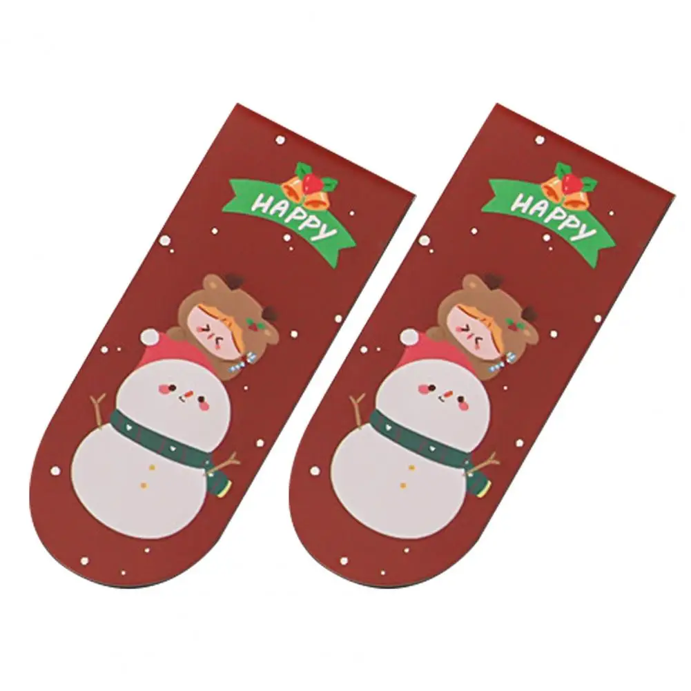 

2 шт. канцелярские закладки с гладким краем долговечная праздничная атмосфера рождественские закладки праздничные принадлежности