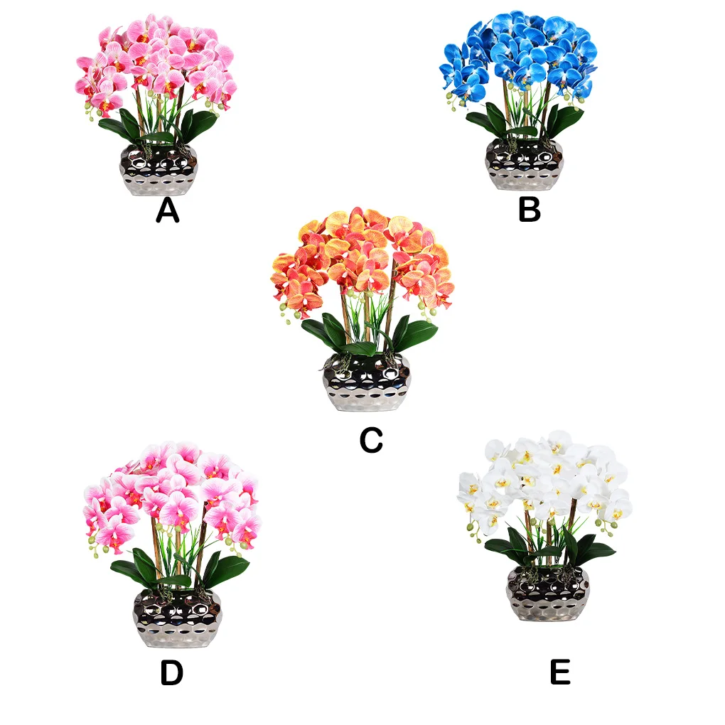 

Artificial Orchid Bonsai Phalaenopsis Faux Plants Arrangements Living Room