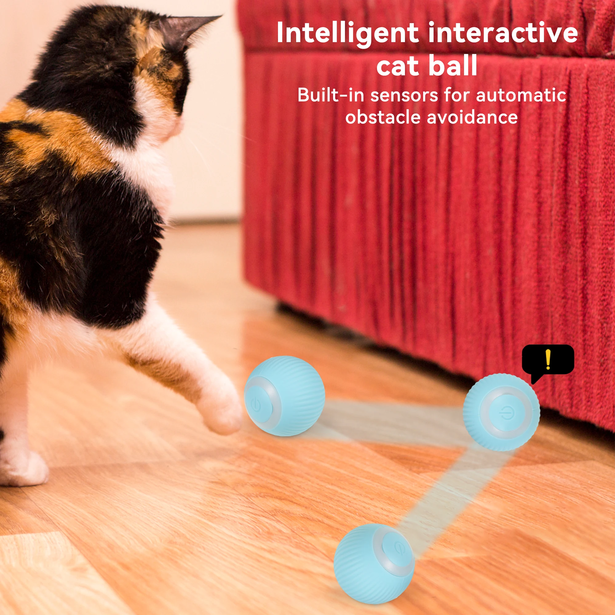 

Smart Cat Toys Automatic Rolling Ball Electric Cat Toys Interactive For Cats Training Self-moving Kitten Toys Pet Accessories