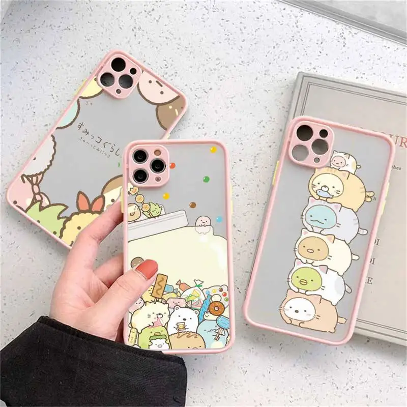 

sumikko gurashi cute cartoon Phone Case matte transparent For iphone 14 11 12 13 plus mini x xs xr pro max cover