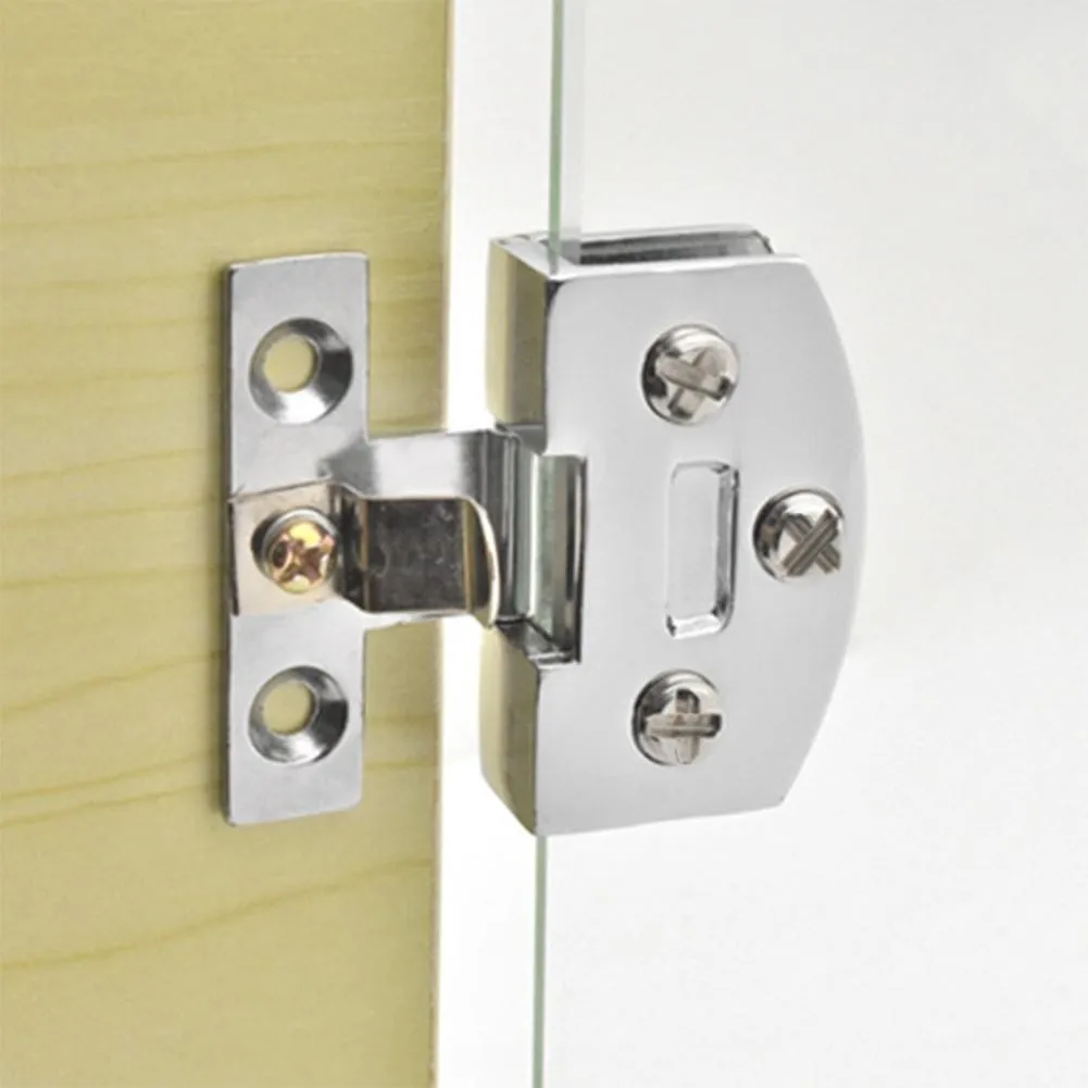 

Cabinet Glass Hinge Display cabine Furniture Glass Hardware Replacement Silver Attachment High quality Home use