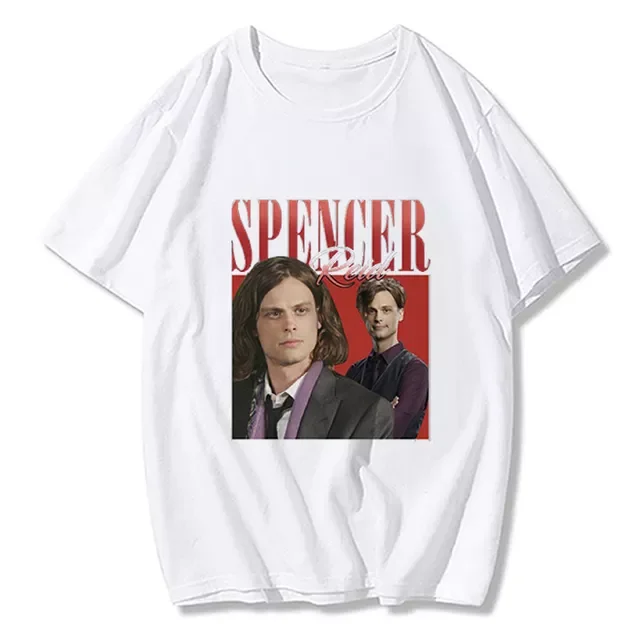 

2022NEW Spencer Reid Gothes Graphic Short Sleeve T-Shirt Men Fashion T-Shirt Grunge Hip Hop Tops Harajuku Tshirt