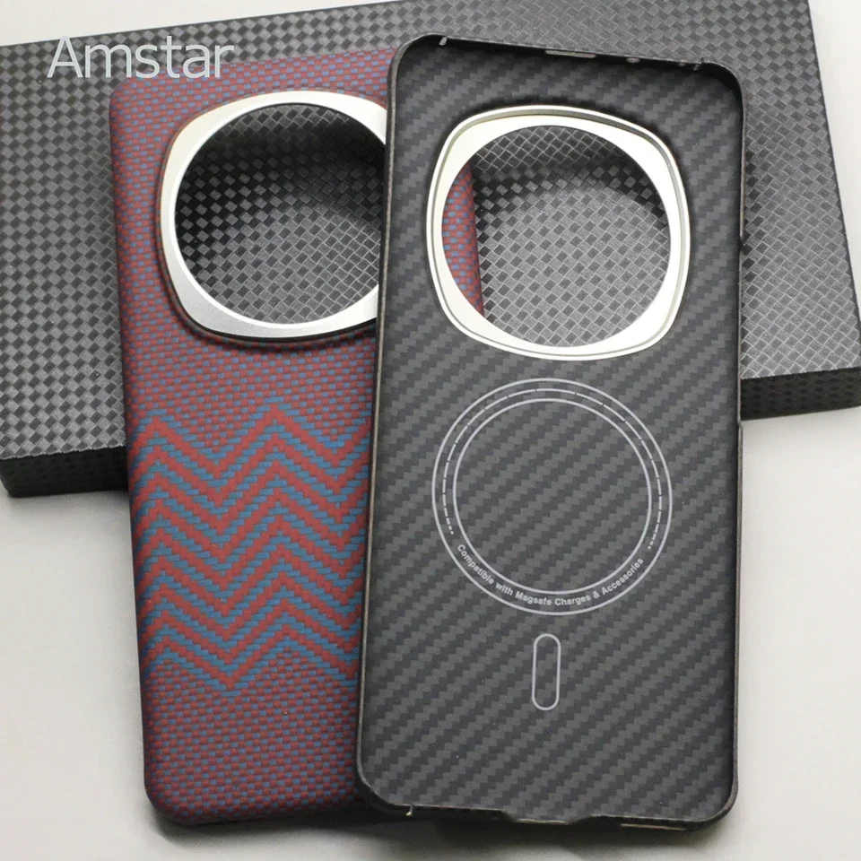 Магнитный чехол Amstar из углеродного волокна для Honor Magic 6 Pro поддержка Magsafe Charges