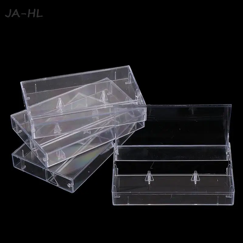 10Pcs Transparent Dustproof Cassette Box Recording Blank Cassette Case Audio Storage Box Home Storage(unavoidable Light scratch）