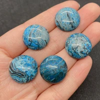 natural stone blue crazy agate beads round beads 19mm ring face vintage ladies banquet jewelry classic ring accessories