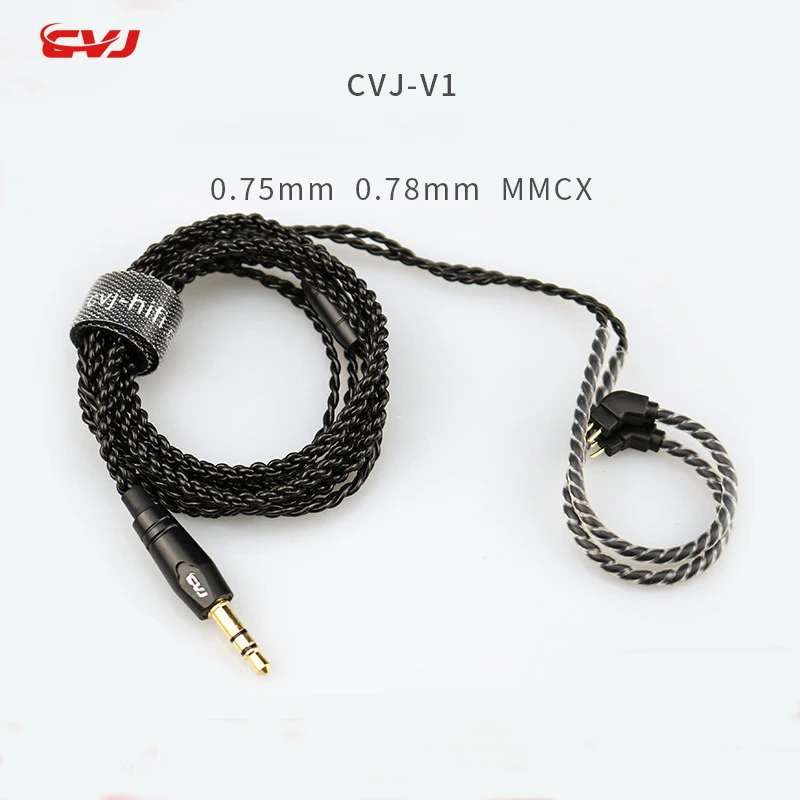 

CVJ 4 KZ Headphones TFZ0.78mm Oxygen-Free Copper Mmcx Upgrade Cable Removable For Trn CCA BLON Moondrop Fiio Kbear QKZ