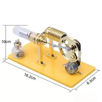 3d gamma stirling engine generator model with led lights tech hobbyist diy assembly toy kit science education