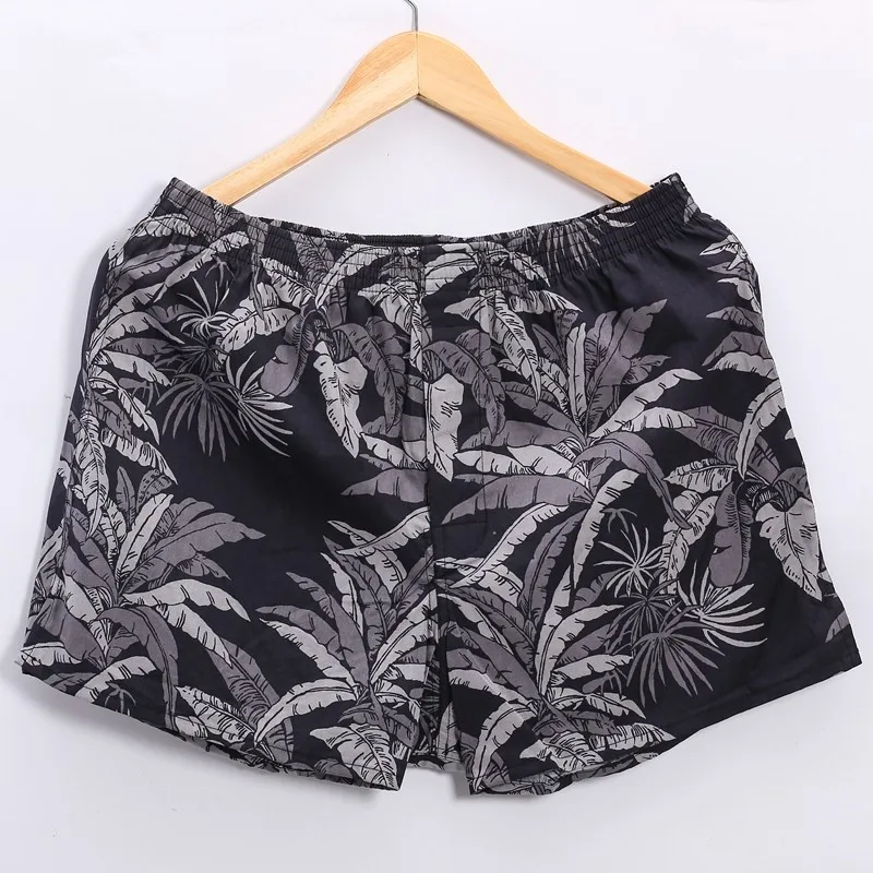 NEW Men's Clothing Shorts Woven Cotton Pants Breathable Underwear Household Sleep Bottoms