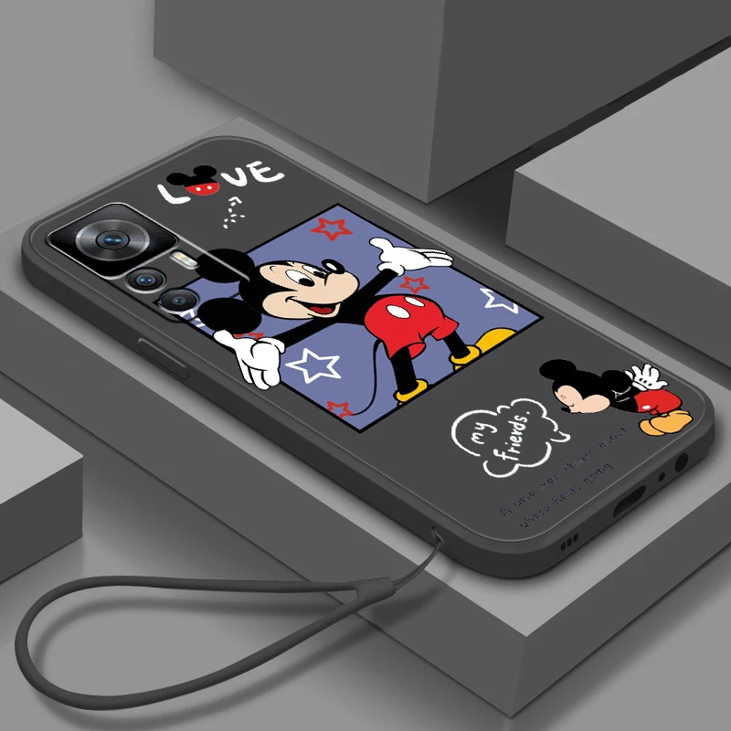 

Luxury Mickey Minnie Mouse Liquid Rope Phone Case For Xiaomi Redmi K50 K40 K40S Gaming K30 10C 10 10X 9A 9 9T 9C 9AT 8 8A 5G