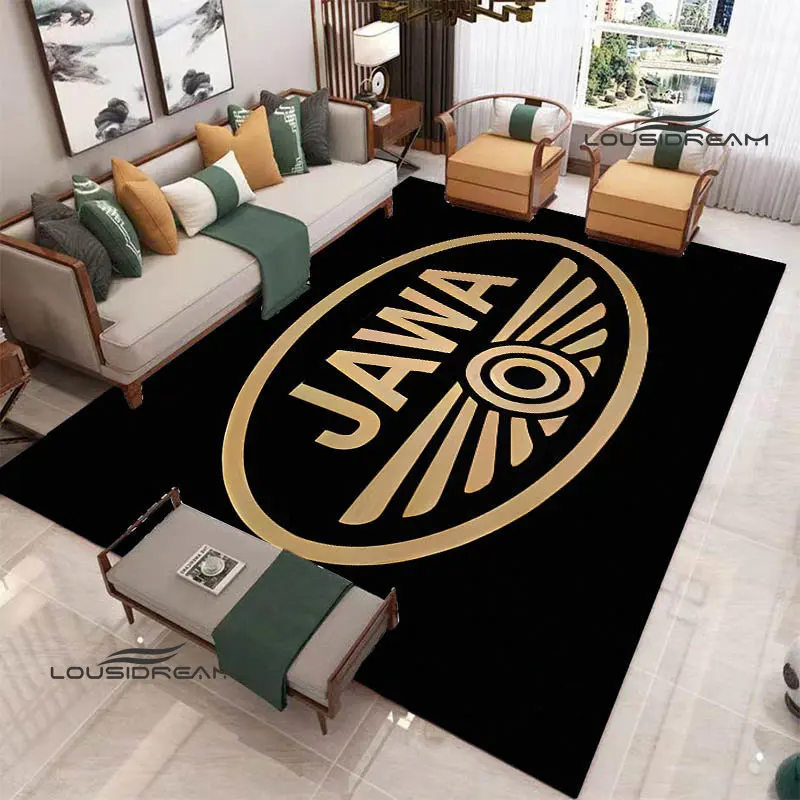 

Jawa motorcycle logo printed carpet Fashion yoga mat Non -slip carpet Photography prop bedroom decor birthday gift