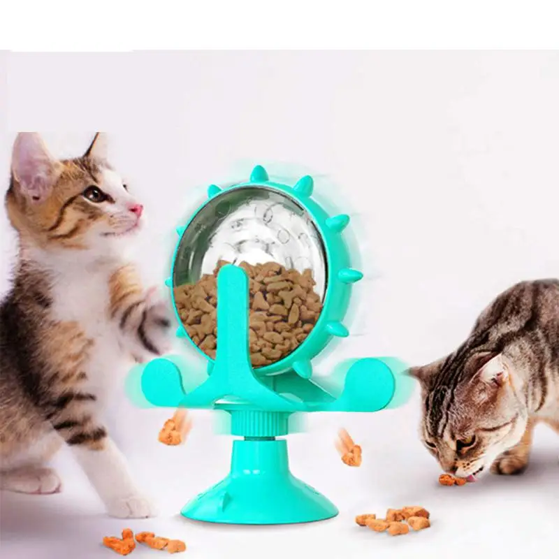 

Cats Interactive Snack Distribution Toy Can Make Cats Eat Slowly 360-Degree Rotating Wheel Toy Small Dog Slow Feeding Toy