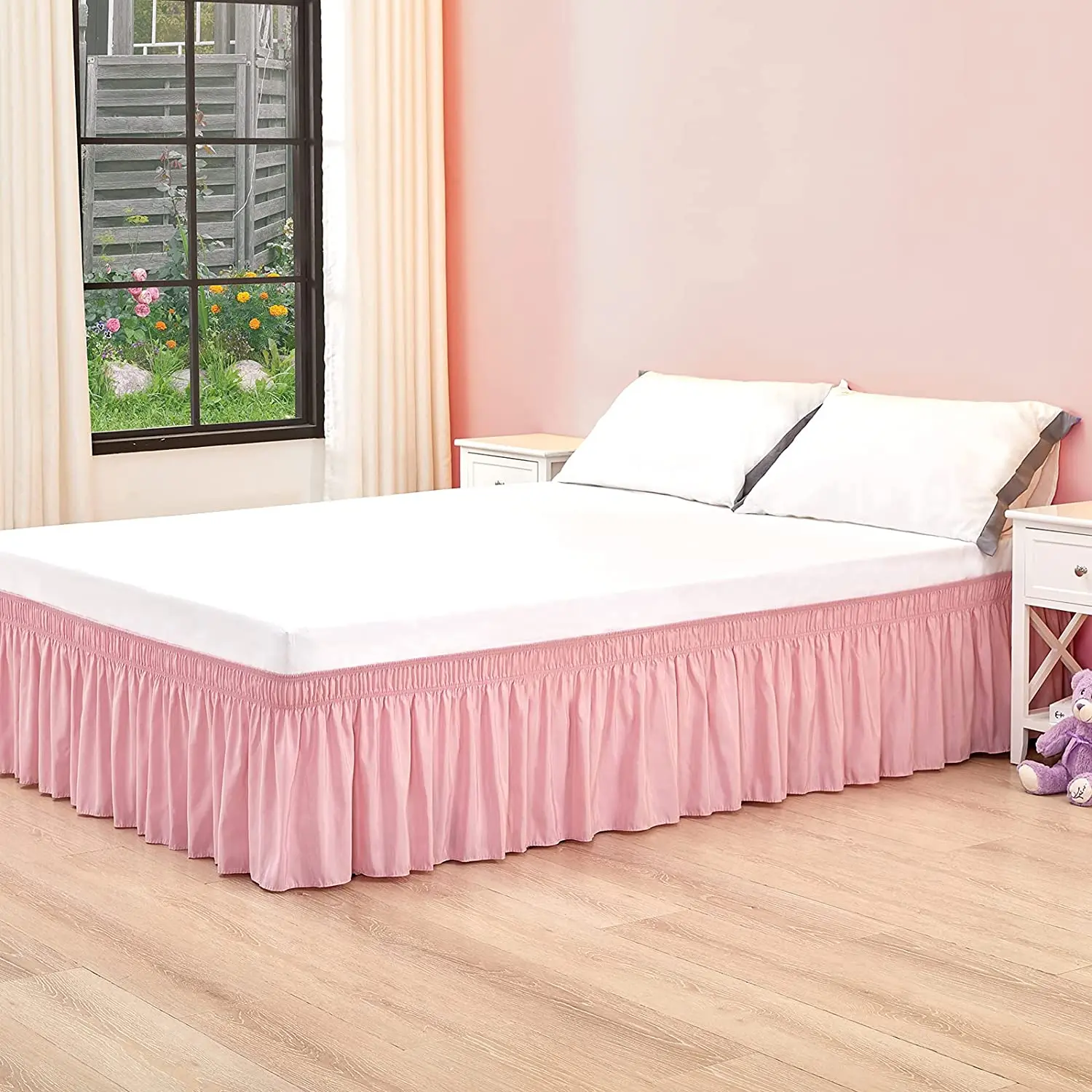 Милая элегантная розовая юбка принцессы с оборками легкая в установке