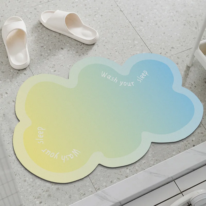 

Cute Cloud Carpet Special-Shaped Crystal Velvet Carpet Non-Slip Mat Entry Door Mat Decoration Home Children Room Rug