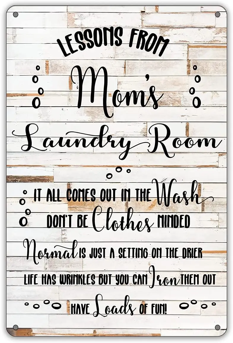 

Забавная комната для стирки для мам, металлический жестяной знак, Настенный декор, деревенский стиль, Фотофон для домашнего декора, подарки