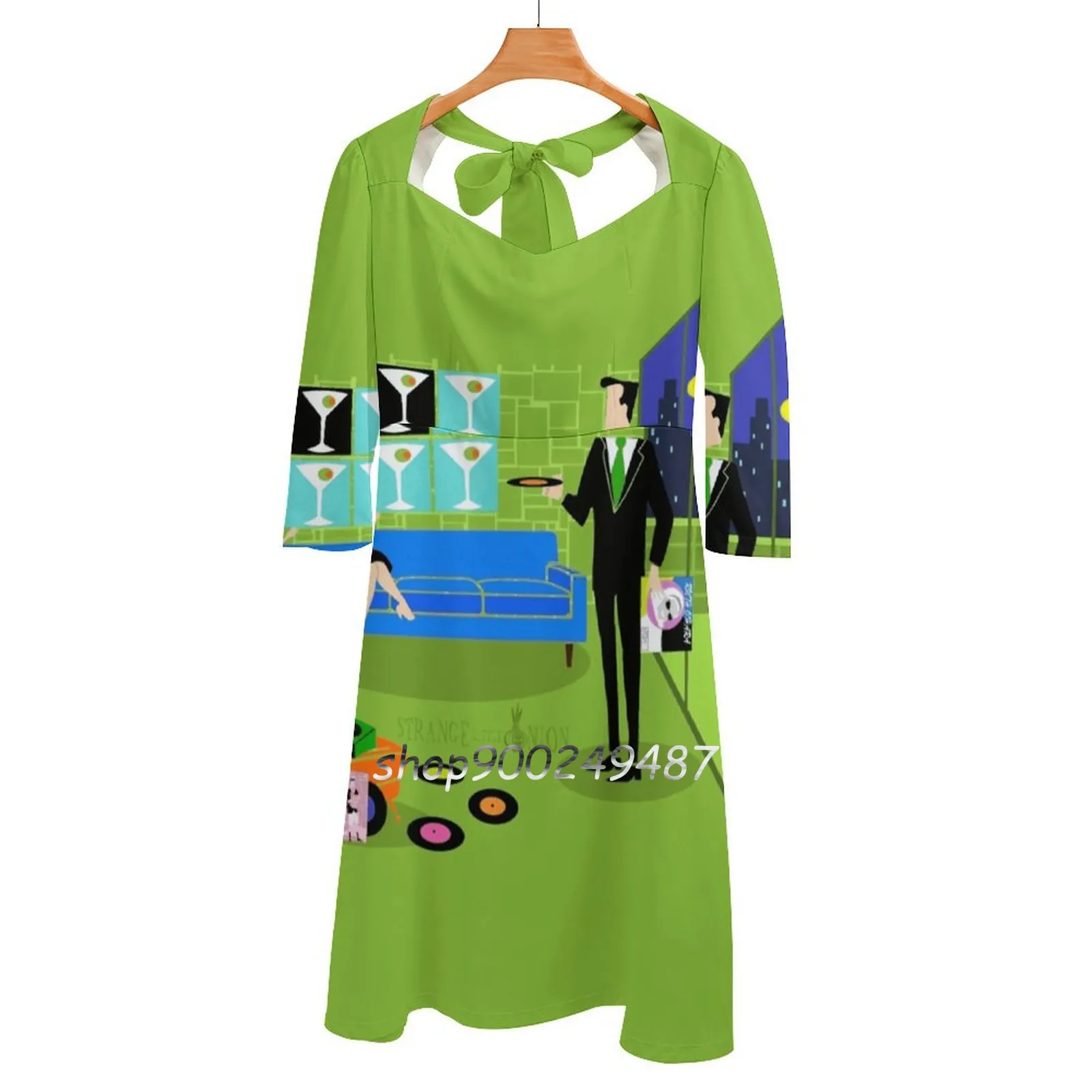 

Ретро городской мультфильм парные вечерние платья миди пикантное Платье женское милое цельнокроеное платье корейский стиль среднего века ...