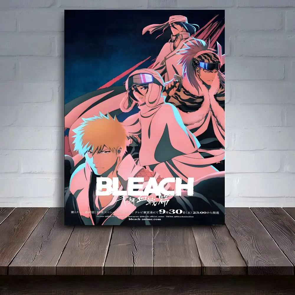 Фото Постер с аниме-персонажами F-Figure B-Bleach, HD-печать на холсте, высококачественная эстетичная бумага для печати, настенное искусство для гостиной и дома №5