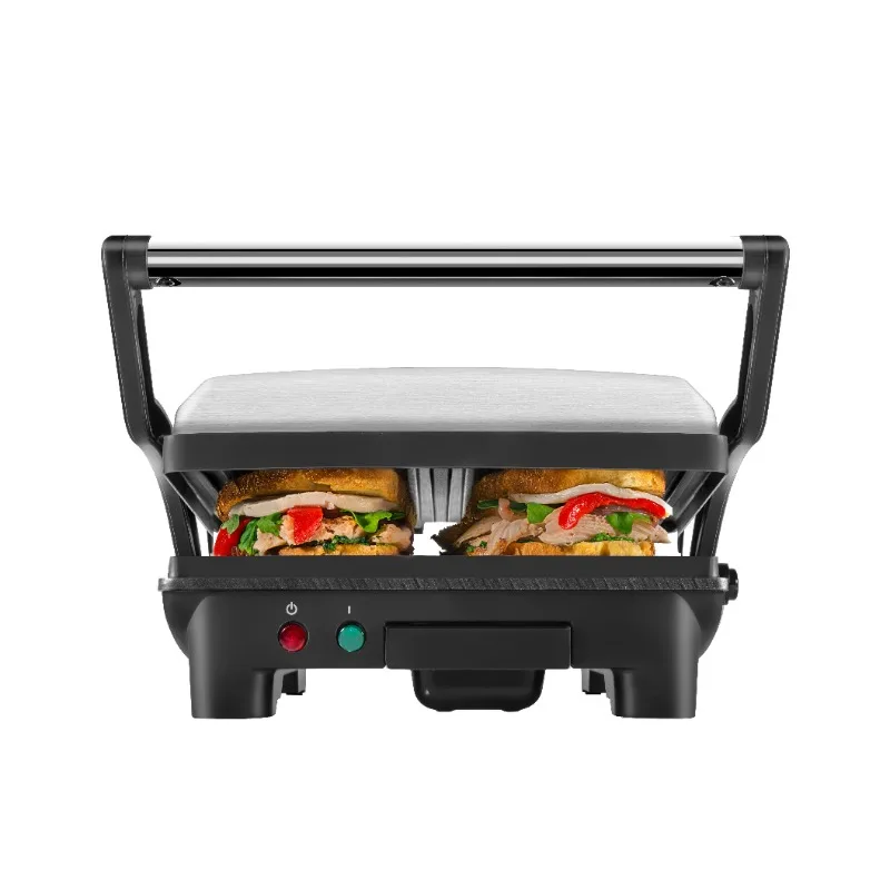 

Chefman 3-in-1 Electric Indoor Panini Press & Grill, 4-Slice Sandwich Press, Opens 180° for Grilling