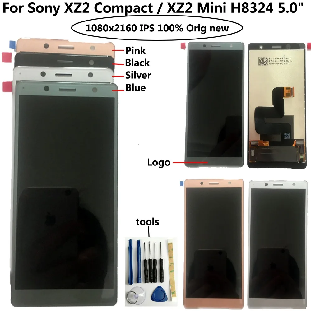 Shyueda IPS 100% Оригинальный Новый ЖК-дисплей AAA + для Sony XZ2 Compact / Mini H8324 H8314 5 0 "сенсорный