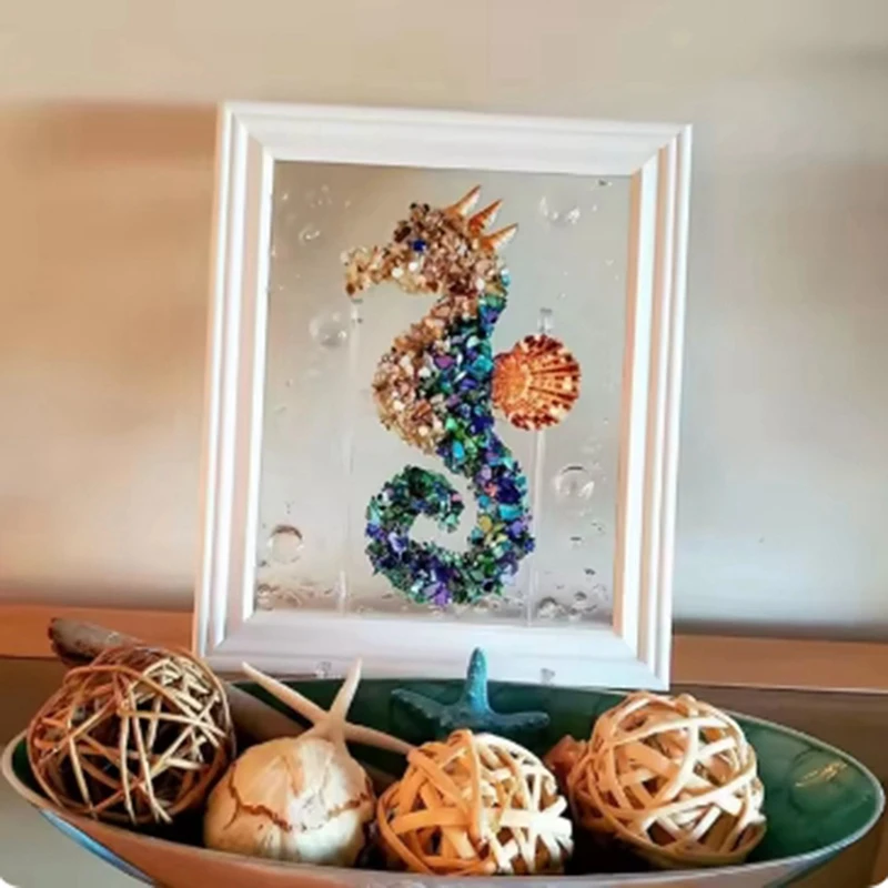 Художественный набор из морского стекла на тему океана для взрослых фоторамка