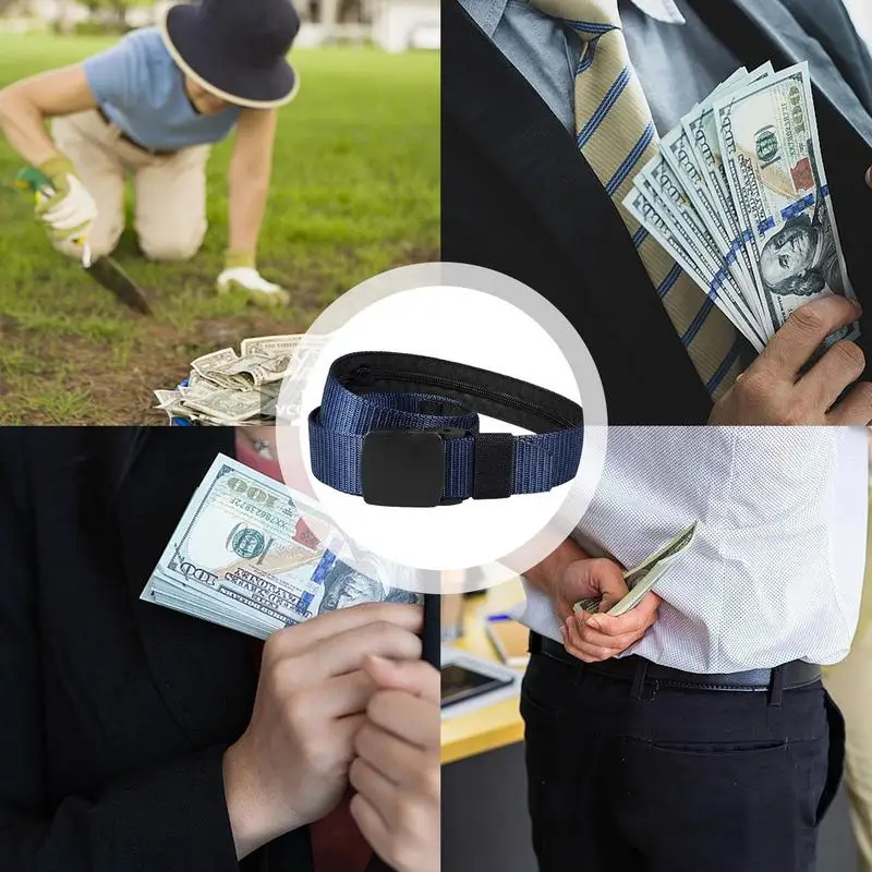 Дорожный карманный ремень с карманом для наличных денег защитный ценных случаев