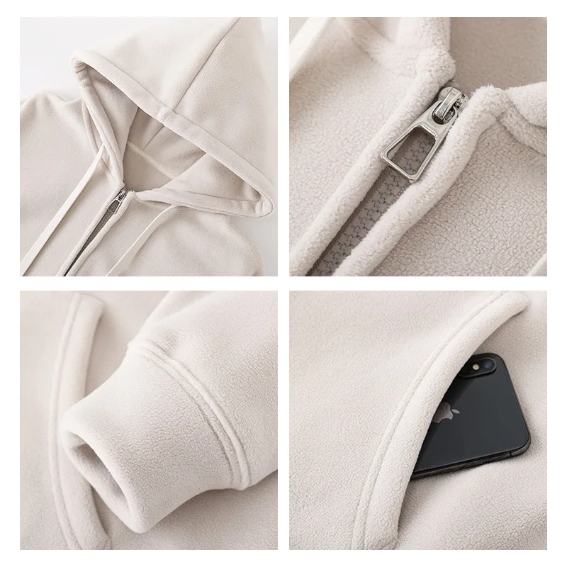 Толстовка с капюшоном на молнии женское пальто2024Осенне-зимнее пальто осень и