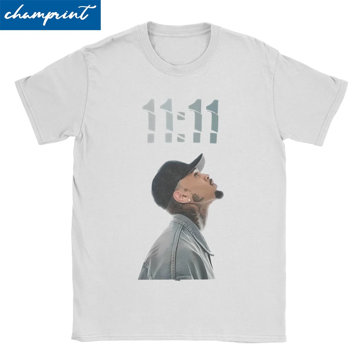 Мужская и женская футболка Рэпер Крис Браун Забавная из 100% хлопка с коротким