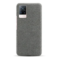 for vivo v21 5g case hard pc shockproof woven textile fabric cloth back cover for vivo v21 5g protective shell