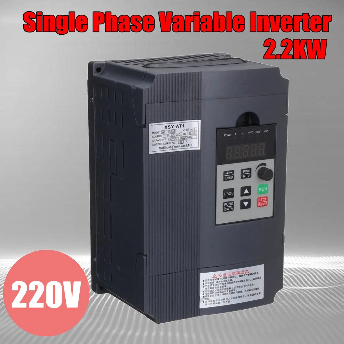 

2.2KW 12A Universal VFD Frequency Speed Controller 220 V AC Motor Drive Single-Phase In Three-Phase Out Variable Inverter