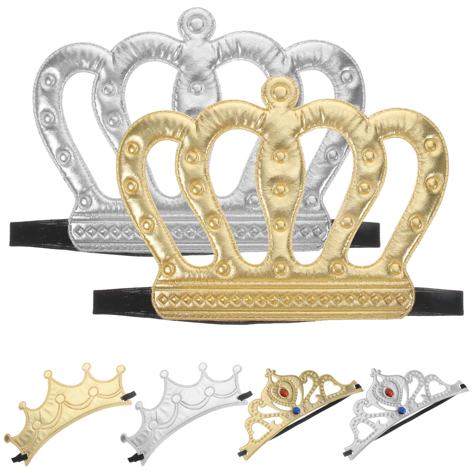 

6Pcs Princess Decorative Crown Birthday Crown Cosplay Headdress for Party Decor