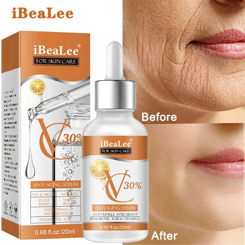 

Instant Wrinkle Remover Face Serum Vitamin C Whitening Anti-aging Essence Lifting Firming Fade Fine Lines Smoothing Skin Care