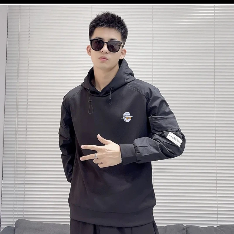 Malbon Golf Wear Men Casual Fashion Hooded Sweatshirt T-shirts 2022 Autumn New Men's Golf Clothing T-shirt Horse Golf