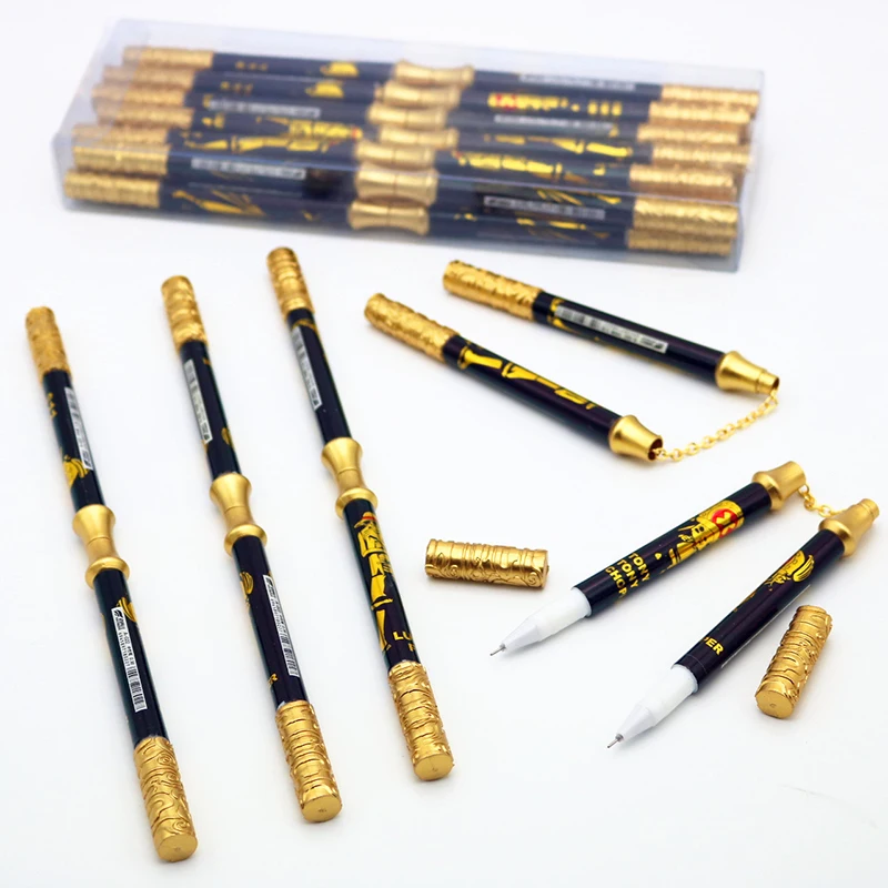 

Creative Golden Band Nunchaku Multifunctional Decompression Retractable Pen Double-ended Student School Office Stationery