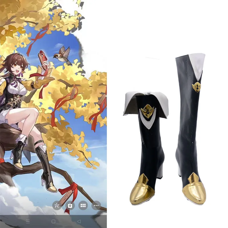 

Обувь для косплея игры Honkai Star Rail Sushang, комикс, реквизит для девочек, кожаные ботинки, аниме аксессуары, на высоком каблуке, Хэллоуин, 35-48