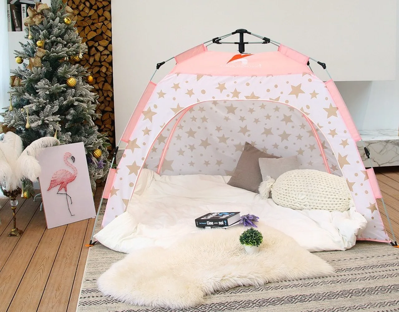 Indoor Tent Fully Automatic Winter Warm Windproof Ultralight Birthday Holiday Gifts for Boys and Girls Kids Play | Спорт и