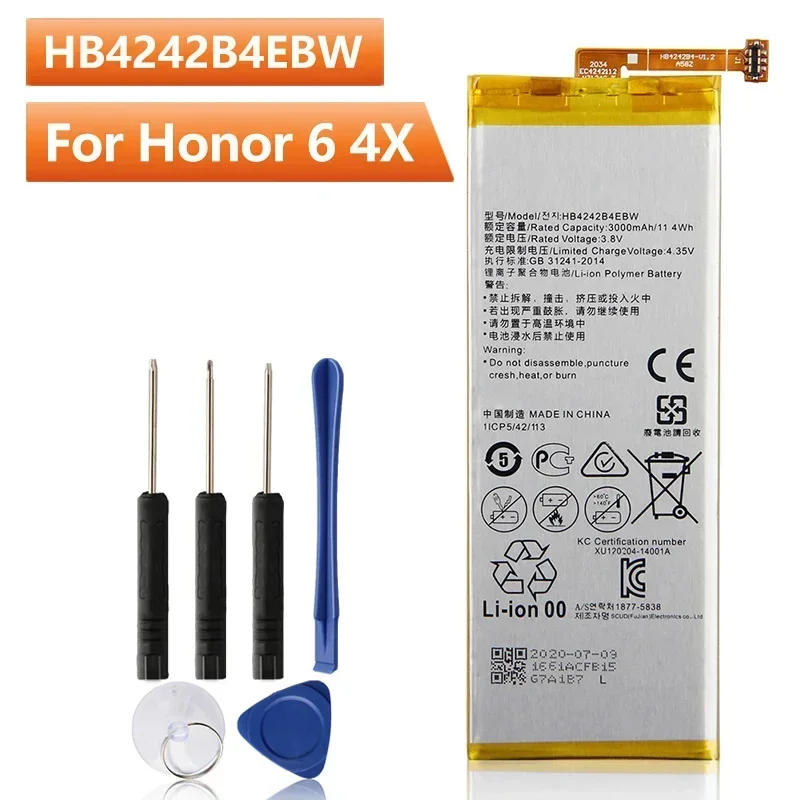 Новая сменная батарея HB4242B4EBW для Huawei Honor 4X 6 H60-L01 H60-L02 H60-L04 H60-L1 перезаряжаемая