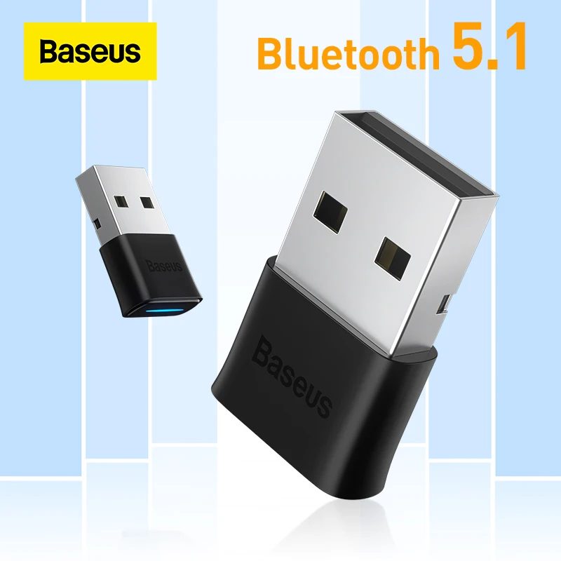 Baseus USB Bluetooth Adapter Dongle 5.1 Receiver Transmitter for PC Speaker Wireless Mouse USB Transmitter Music Audio Adapter