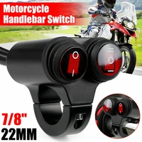 12v 78 22mm handlebar control switch motorcycle dual control headlight double flasher speaker switch replacement accessories