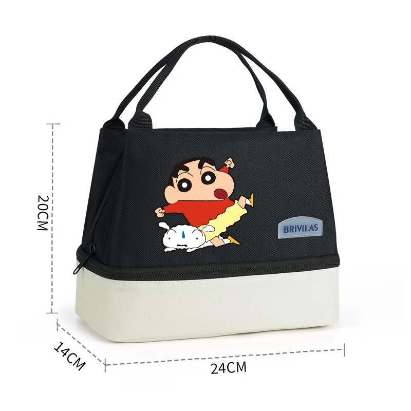 Фото Сумка для обеда Crayon Shin-chan, утепленная сумка для бенто для мужчин и женщин, термосумка для еды с аниме-принтом, студенческая сумка для бенто, сумка для еды, новинка №5