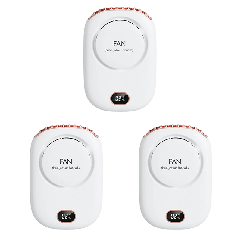 

3X Fan Mini USB Cooler Rechargeable Ventilador Travel Handheld Portable Silent Small Electric Cooling Fans White