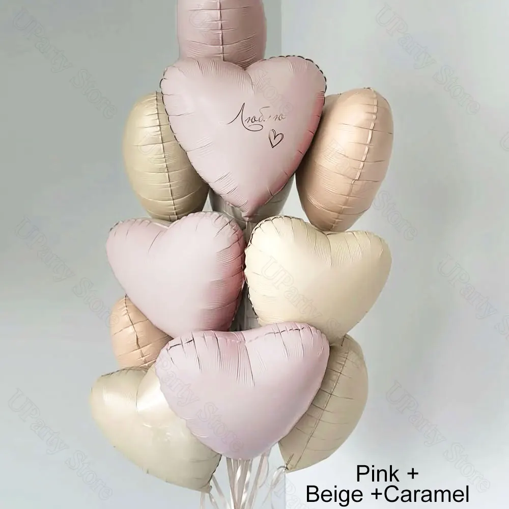 

Фольгированные шары в форме сердца MicroPlush бохо