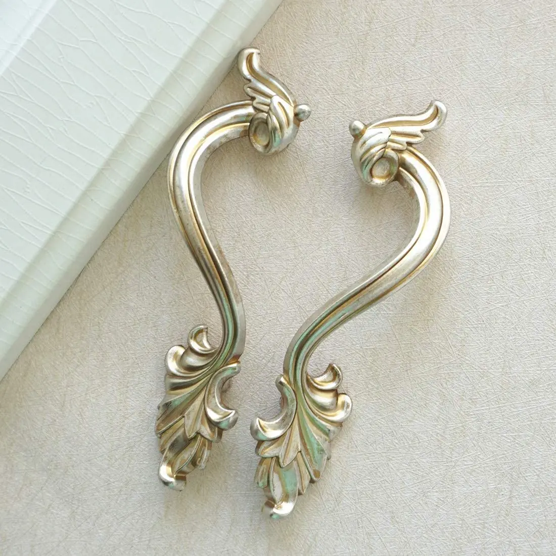 Античная серебряная мебель ручки винтажная ручка для кухонного шкафа фурнитура