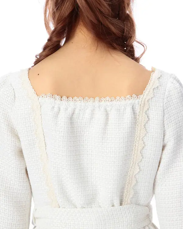 Распродажа плотное плетеное однотонное платье Лиз Лизы из Японии на осень и зиму