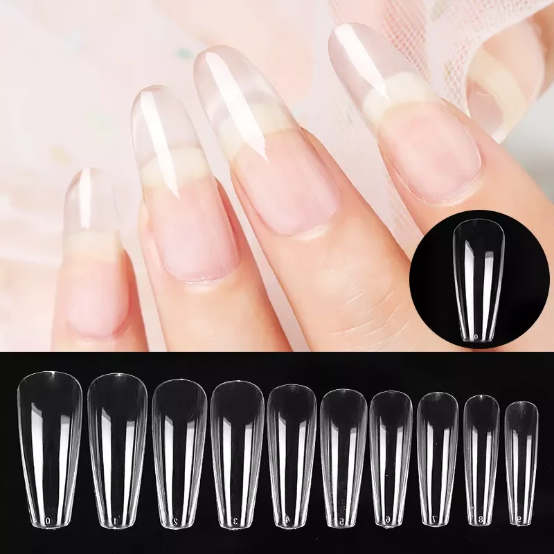 

Fake Acrylic False Nails Press on Nails Coffin Artificial Nails with Design Full Cover Tips Nail Accessories Tool 48Pcs/Bag