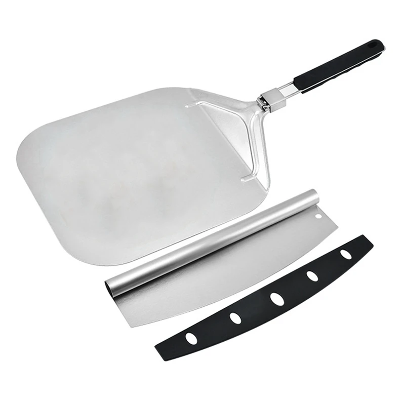 

Pie Pizza Shovel Baking Accessories With Foldable Handle Bread Rocker Cutter Chopper Cake Paddle Spatula Pastry Tools