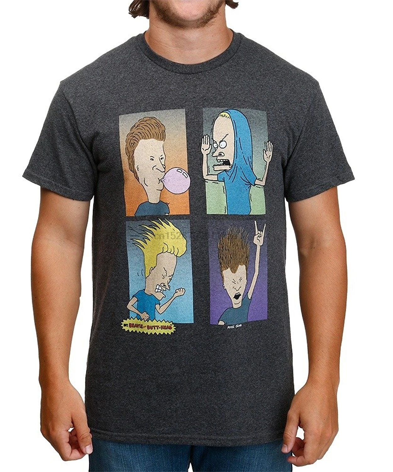 Мужская дешевая футболка с надписью Beavis |