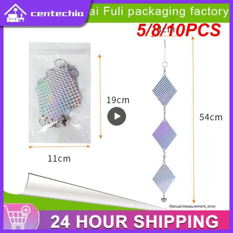 

5/8/10PCS Bird-proof Pieces Double-sided Laser Bird Repellent Pieces Rotating With The Wind Laser Reflective Outdoor Bird Tablet