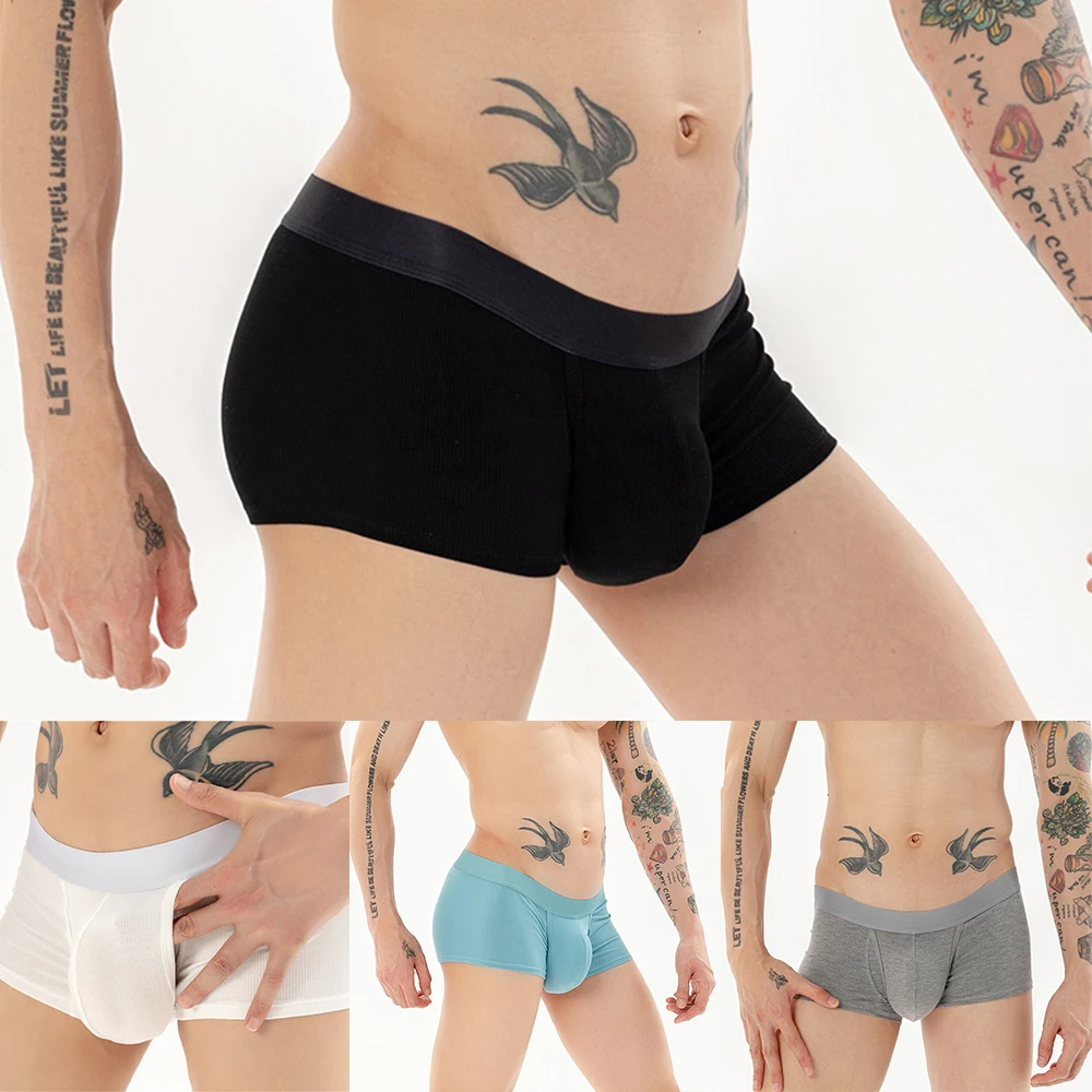 

Men Sexy Briefs Breathable U-Bulge Sports Big Pouch Cup Pouch Boxer Underwear Breathable Panties Underwear Boxer Shorts