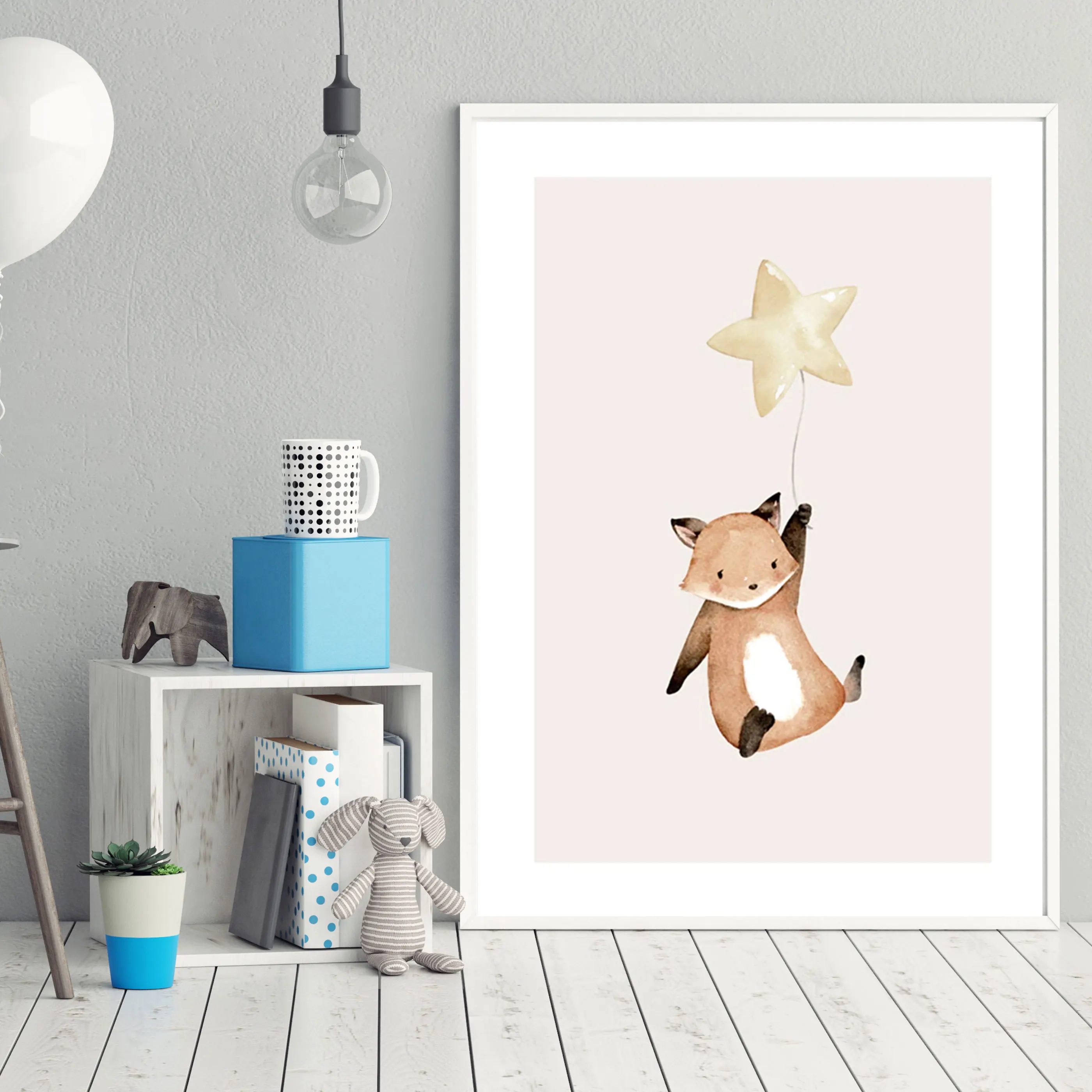 

Rainbow Wall Art Poster Teddy Bear ABC Alphabet Canvas Paintings Nursery Print Unicorn Posters Boho Picture Baby Room Decor