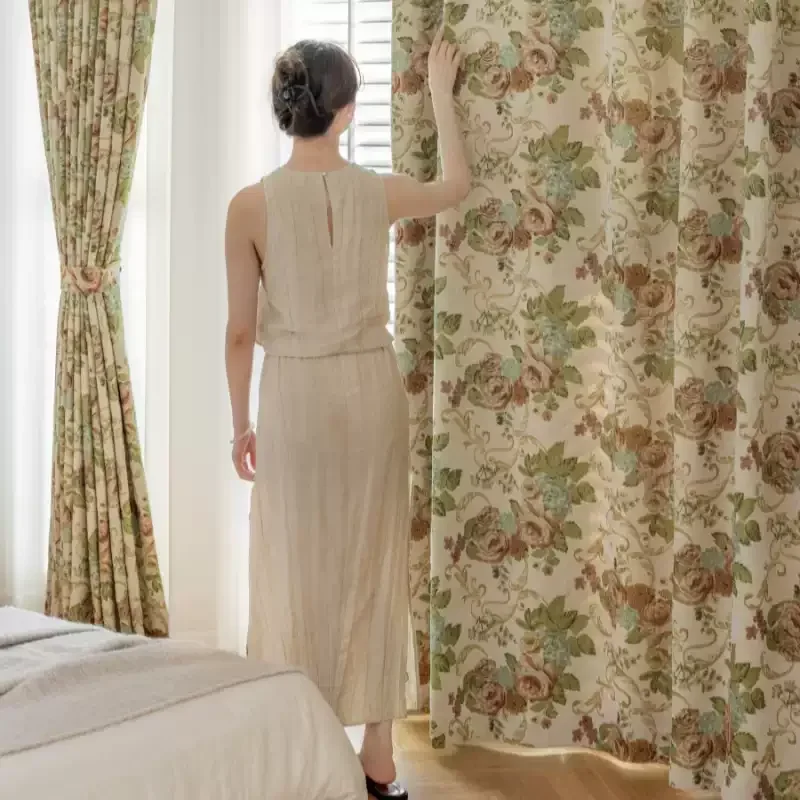 Американские утолщенные жаккардовые плотные шторы из синели окрашенные в пряже