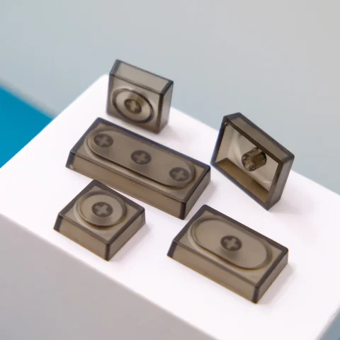 KBDiy черные прозрачные игровые колпачки PBT 115 клавиш для MX